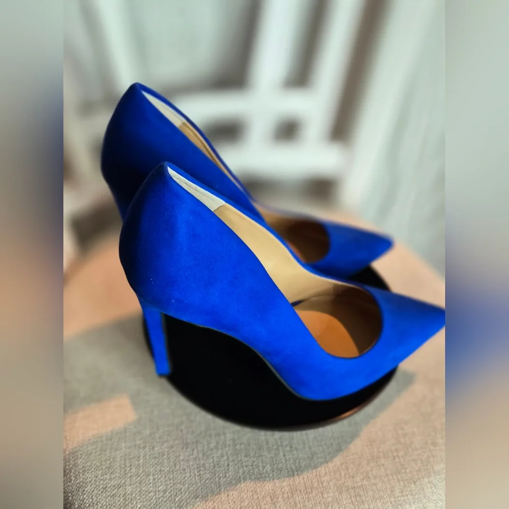 I.N.C. International Concepts® Stunning NIB Cobalt Blue 7M Shelya Pumps - Picture 3 of 11